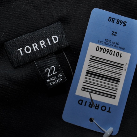 TORRID Black Colorblock Swing Dress Plus sz 22 NEW - Picture 6 of 8